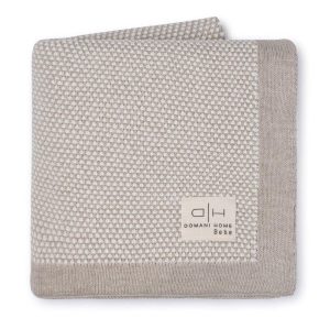 Stipple Light Beige Baby Blanket