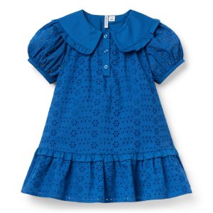 Eyelet Collared Dress