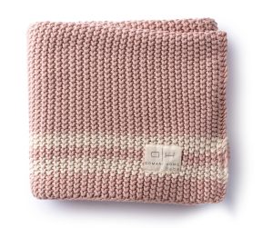 Marici Pink Shell Striped Baby Blanket
