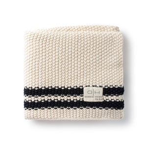 Marici Black Striped Baby Blanket