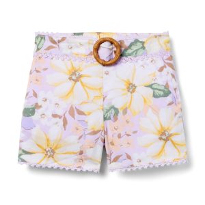 Floral Belt Short