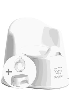 Potty Training Bundle, White/Grey