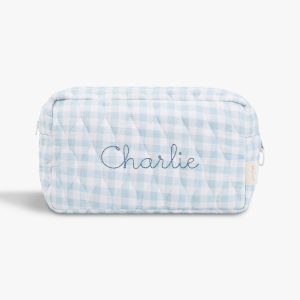 Toiletry Pouch - Blue Gingham