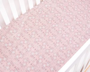 Bird's Song Crib Sheet - Pink