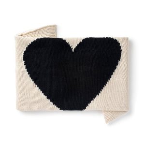 Black Heart Baby Blanket
