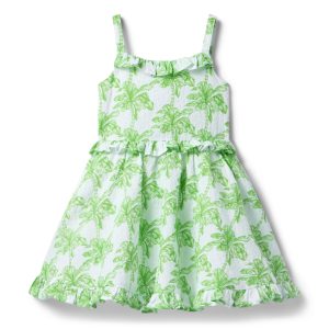 Palm Tree Ruffle Dress