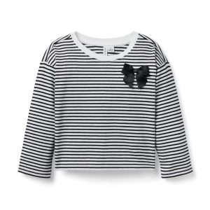 Striped Bow Top