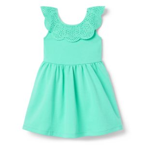 Crochet Collar Ponte Dress