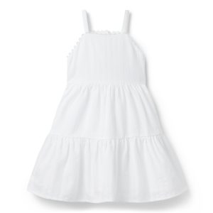 Textured Stripe Tiered Dress