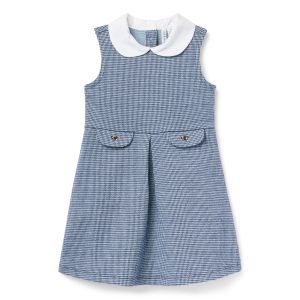 Houndstooth Collared Dress