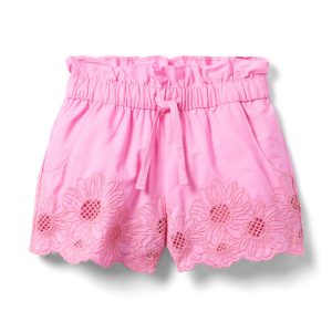 The Embroidered Floral Hem Short