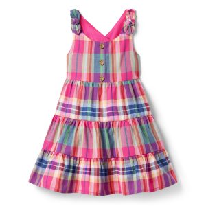 Plaid Tiered Dress