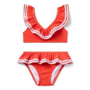 Recycled Ric Rac Ruffle 2-Piece Swimsuit