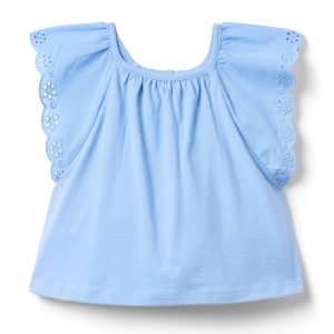 Eyelet Trim Top