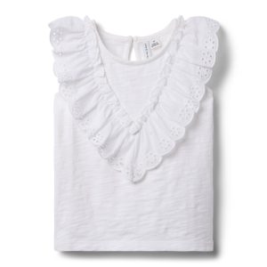 Eyelet Ruffle Top