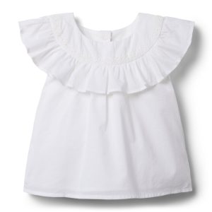 Ruffle Lace Trim Top