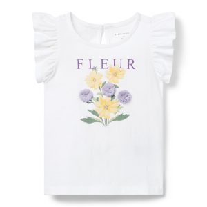Fleur Ruffle Sleeve Tee