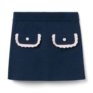 Crochet Trim Sweater Skirt