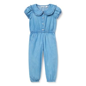 Chambray Ruffle Jumpsuit
