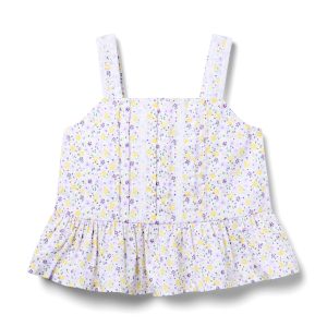 Ditsy Floral Pintuck Top