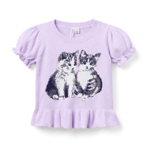 Kitten Peplum Sweater Top