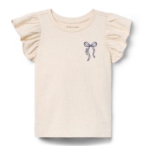 Ciao Bow Flutter Sleeve Top