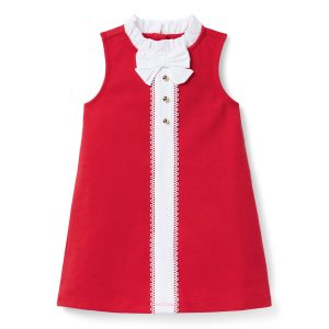 Lace Trim Ponte Dress