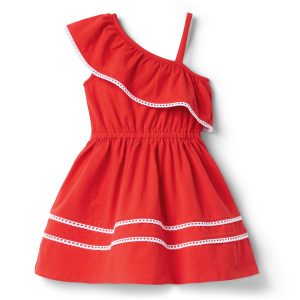 Ruffle Shoulder Dress