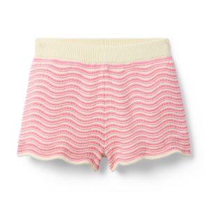 Wavy Striped Sweater Short