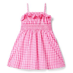 Gingham Smocked Dress