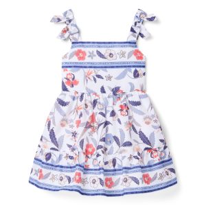 Floral Bow Strap Dress