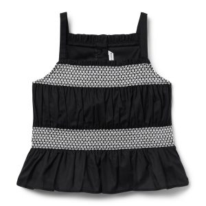 Smocked Ruffle Hem Top