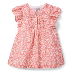 Ditsy Floral Pintuck Dress