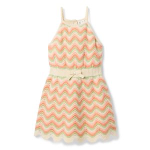 Striped Crochet Dress