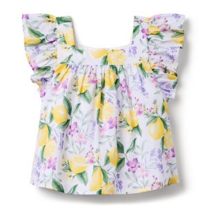 Lemon Floral Top