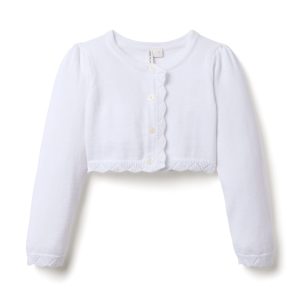 Crochet Trim Cropped Cardigan