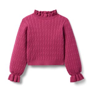 The Cable Knit Ruffle Sweater