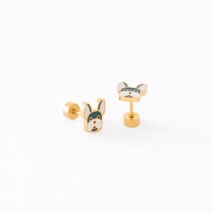 Frenchie Stud Earring