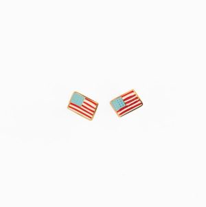 American Flag Stud Earring