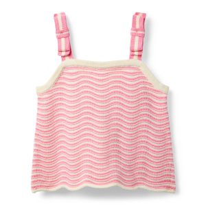 Wavy Striped Sweater Top