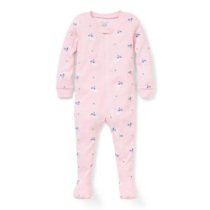 Baby Good Night Footed Pajama In Swan