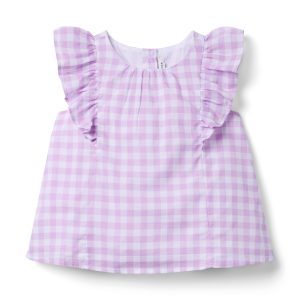 Gingham Ruffle Top