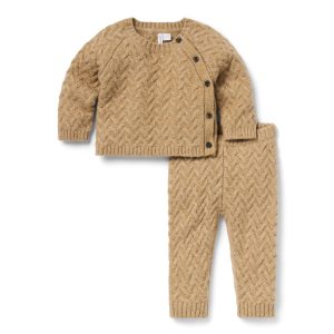 Baby Herringbone Knit Matching Set