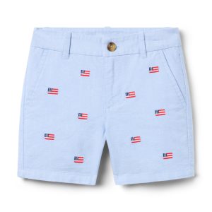 Embroidered Flag Oxford Short
