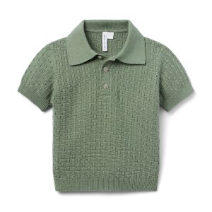 Textured Knit Polo