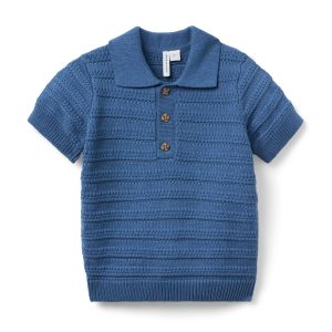 Textured Knit Polo