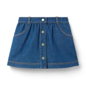 Denim Button Skirt